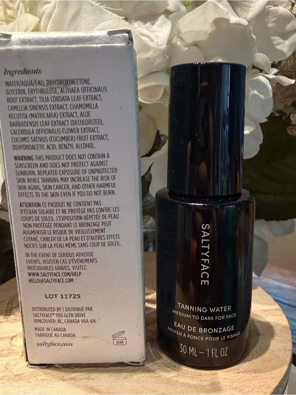 Saltyface Tanning Water for Face medium to dark 1 fl oz NEW IN BOX